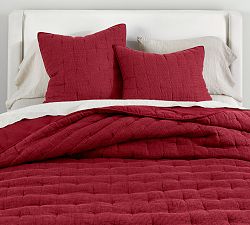 European Flax Linen Waffle Quilt