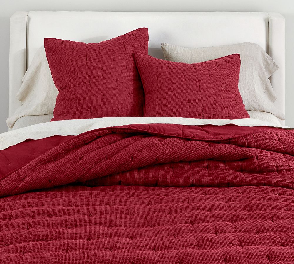 European Flax Linen Waffle Quilt