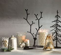 Cut Glass Bell Candle - Winter Spruce
