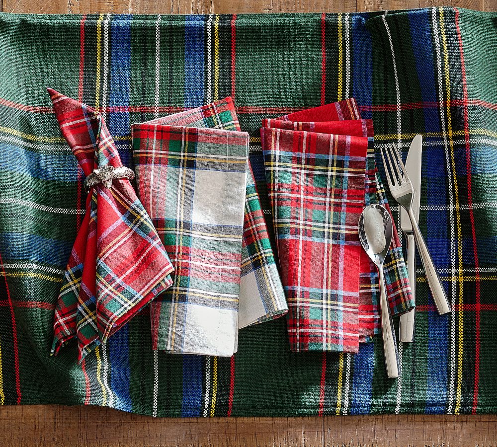 Stewart Plaid Cotton Napkins - Set of 4
