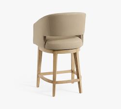 Baldwin Leather Swivel Stool