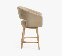 Baldwin Leather Swivel Stool