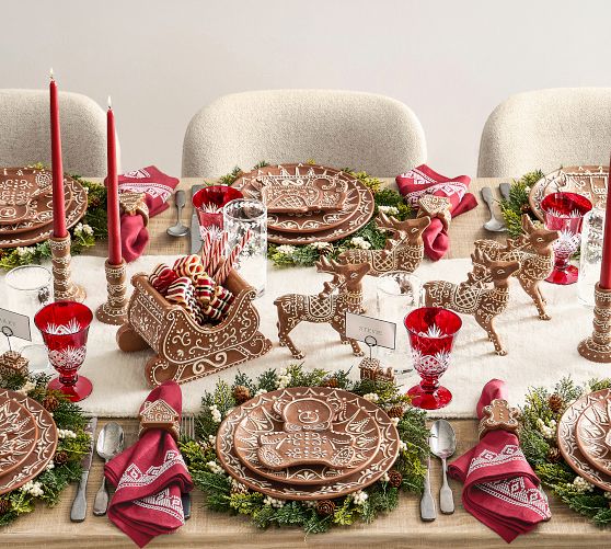 Gingerbread Train Stoneware Place Card Holders - Thumbnail 5