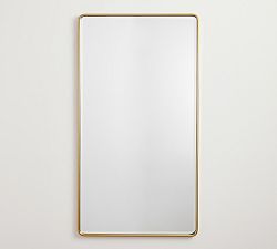 Open Box: Vintage Rectangular Mirror, Tall - Vintage Brass