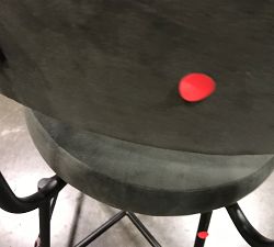 Open Box: Maison Upholstered Swivel Counter Stool (25") - Performance Everydayvelvet™ Carbon, Bronze Legs