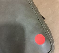 Open Box: Maison Leather Swivel Counter Stool (25&quot;) - Legacy Taupe, Bronze Legs