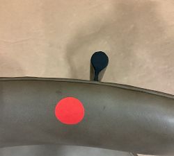 Open Box: Maison Leather Swivel Counter Stool (25&quot;) - Legacy Taupe, Bronze Legs