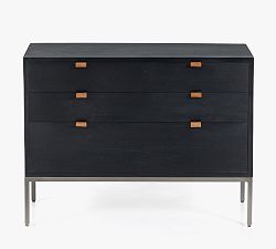 Open Box: Graham 3-Drawer Nightstand (36") - Black Wash