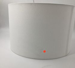 Open Box: Gallery Linen Straight-Sided Drum Lamp Shade, Large, 17" - White