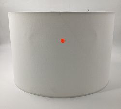 Open Box: Gallery Linen Straight-Sided Drum Lamp Shade, Large, 17" - White