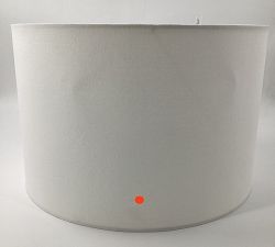 Open Box: Gallery Linen Straight-Sided Drum Lamp Shade, Large, 17" - White