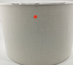 Open Box: Gallery Textured Linen Straight-Sided Lamp Shade, Large, 17" Diam. - White