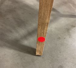 Open Box: Layton Upholstered Swivel Stool, Bar Stool, 31.5" - Performance Boucle Oatmeal, Seadrift Legs