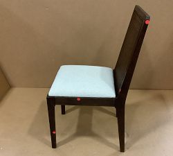 Open Box: Monty Cane Dining Chair - Performance Boucle Oatmeal, Vintage Amber Finish