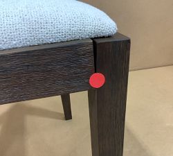 Open Box: Monty Cane Dining Chair - Performance Boucle Oatmeal, Vintage Amber Finish