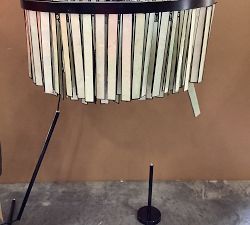 Open Box: Astrid Capiz Round Chandelier, Bronze