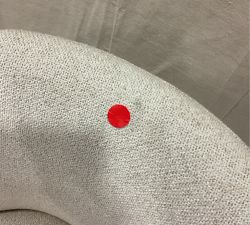 Open Box: Layton Upholstered Swivel Stool, Bar Stool, 31.5" - Performance Boucle Oatmeal, Seadrift Legs