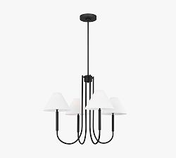 Open Box: Zimmerman Metal Chandelier, Small 30" Diam. - Midnight Black