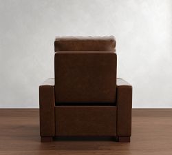 Turner Square Arm Leather Media Single Chair - Thumbnail 2