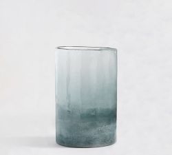 Montauk Frosted Handcrafted Glass Hurricane Candle Holder