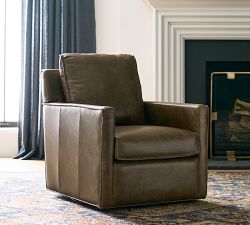 Duncan Leather Swivel Chair