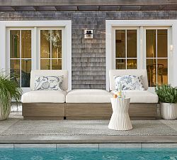 Indio Eucalyptus Modern Platform 3-Piece Modular Outdoor Sectional (91&quot;)