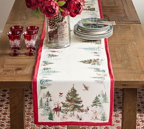 Enchanted Forest Cotton Table Runner | Pottery Barn