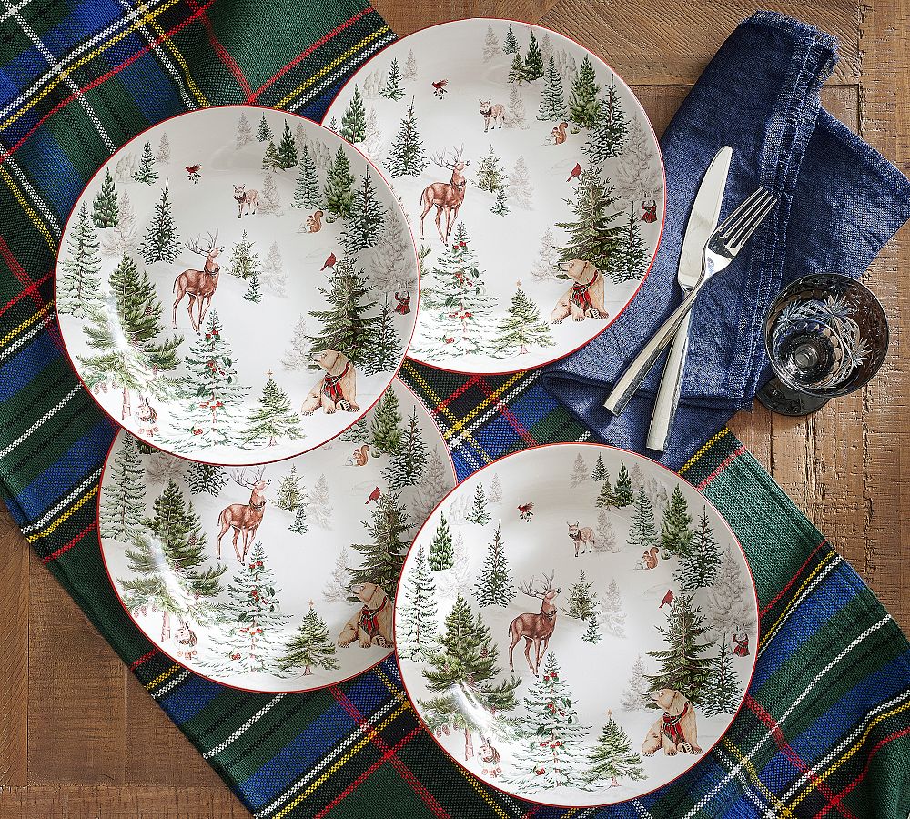 Enchanted Forest Dinner Plates - Set of 4
