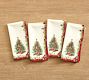 Nostalgic Christmas Icon Embroidered Cotton Twill Napkins - Set of 4