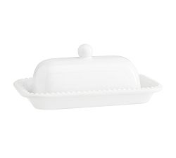 Emma Beaded Stoneware Butter Dish - Thumbnail 3