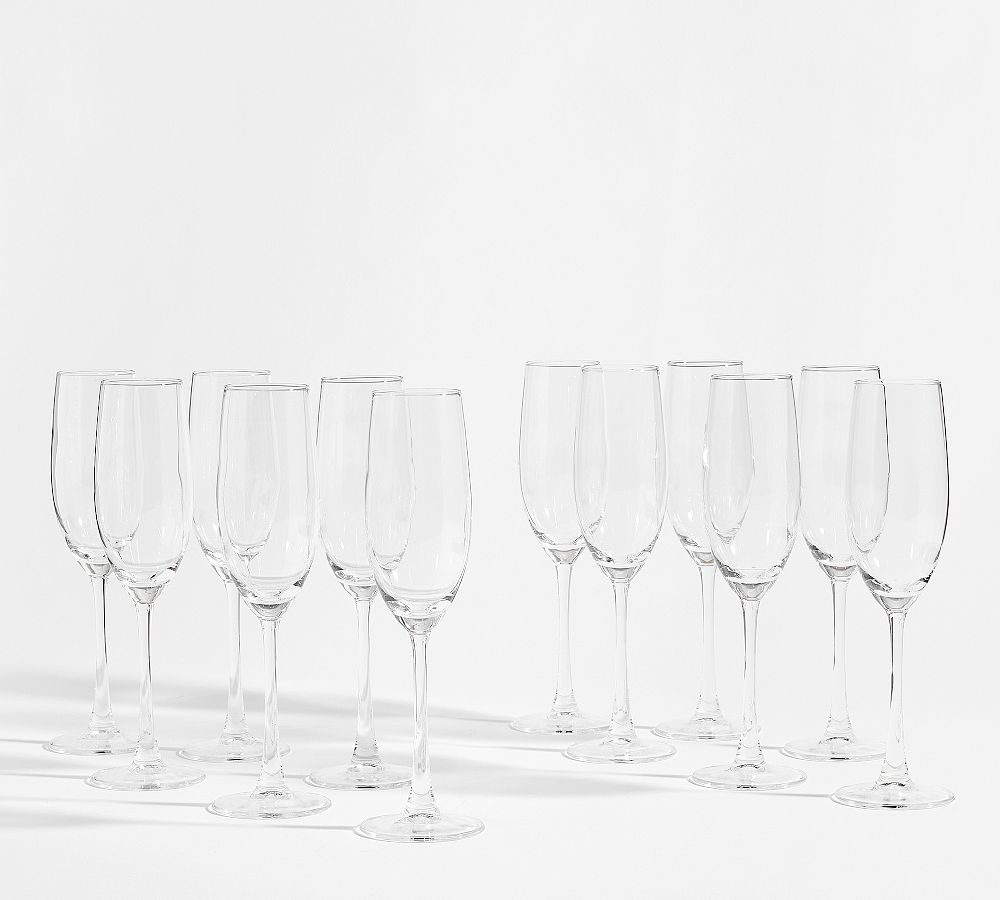 Caterer's Box Champagne Glasses - Set of 12 - Set of 12 - Clear