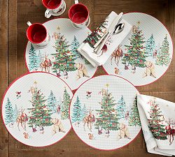 Chilewich Enchanted Forest Round Placemats - Set of 4