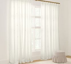 LoveShackFancy Embellished Rosette Curtain