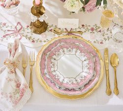 LoveShackFancy Rose Lace Edge Napkins - Set of 4