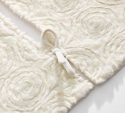 LoveShackFancy Ivory Fur with Rosettes Tree Skirt