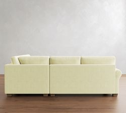 PB Comfort Modern Roll Arm 3-Piece Bumper Sectional (106")