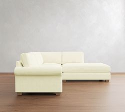 PB Comfort Modern Roll Arm 3-Piece Bumper Sectional (106")