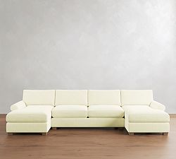 PB Comfort Modern Roll Arm Double Chaise Sectional (135"-170")