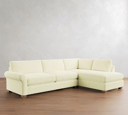 PB Comfort Modern Roll Arm Return Bumper Sectional (124&quot;)