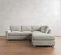 PB Comfort Modern Square Arm 3-Piece Bumper Sectional (106&quot;)