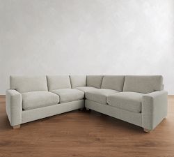 PB Comfort Modern Square Arm 3-Piece L-Shaped Sectional (106&quot;)