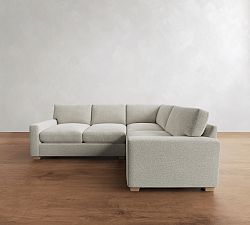 PB Comfort Modern Square Arm 3-Piece Sectional (106&quot;)