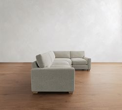 PB Comfort Modern Square Arm 3-Piece Wedge Sectional (115&quot;)