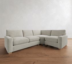 PB Comfort Modern Square Arm 3-Piece Wedge Sectional (115&quot;)