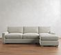 PB Comfort Modern Square Arm Chaise Sectional (100&quot;-126&quot;)