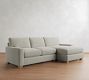 PB Comfort Modern Square Arm Chaise Sectional (100&quot;-126&quot;)