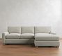 PB Comfort Modern Square Arm Chaise Sectional (100&quot;-126&quot;)