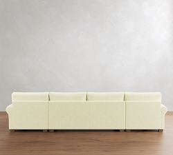 PB Comfort Modern Roll Arm Double Chaise Sectional (135"-170")