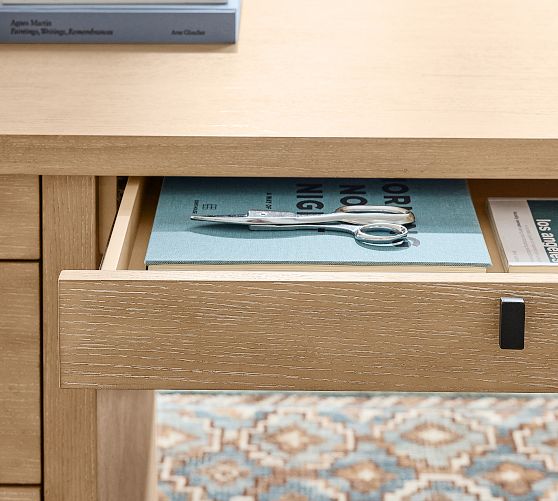 Pottery Barn ホワイト 木製 デスク 引き出し付き ポッタリーバーン Whites Desks | Pottery Barn