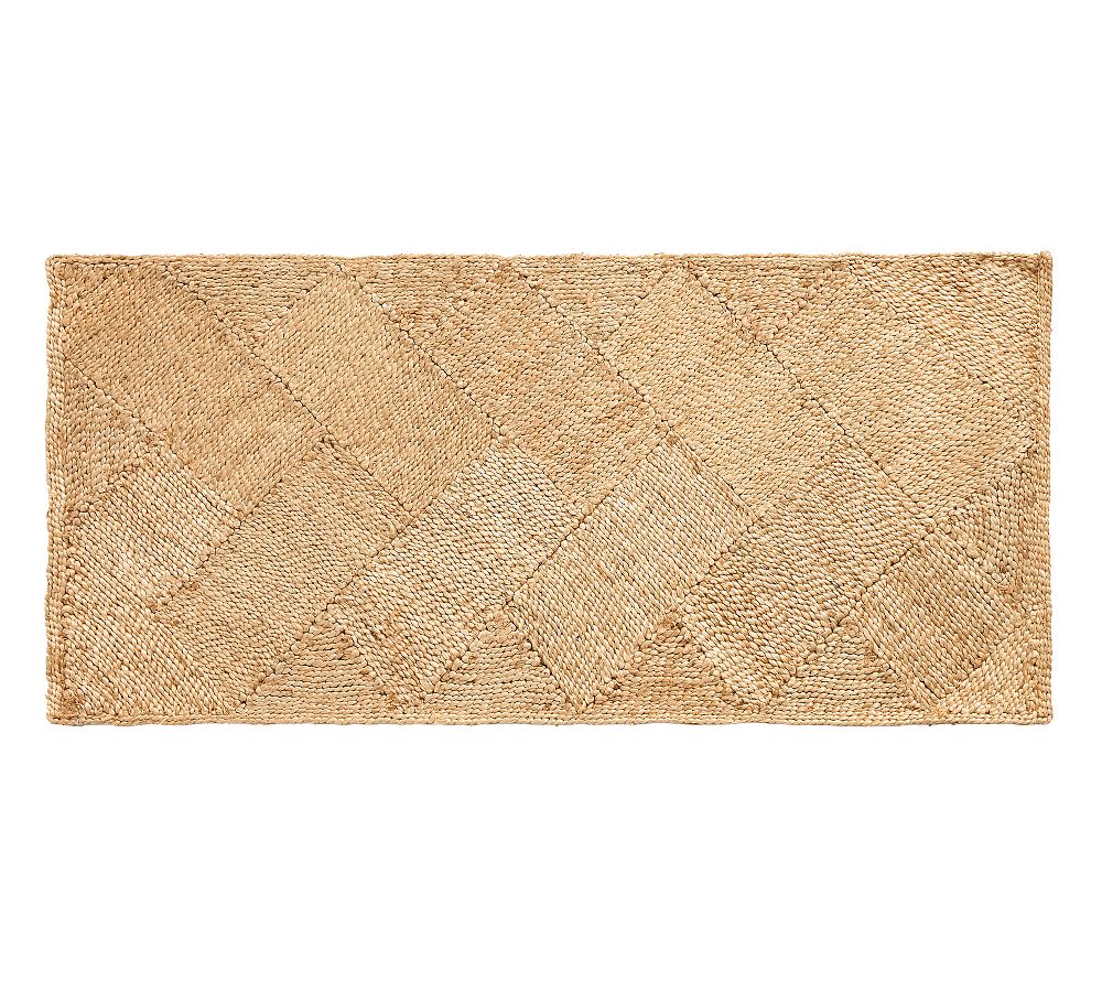Salvino Diamond Jute Doormat - 24" x 57", Natural